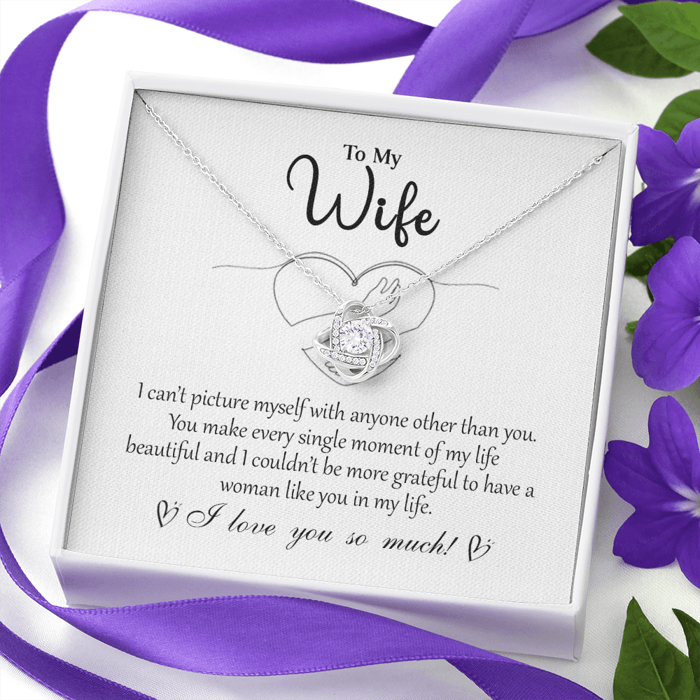To My Wife 5 Love Knot Necklaces With Box Card 001