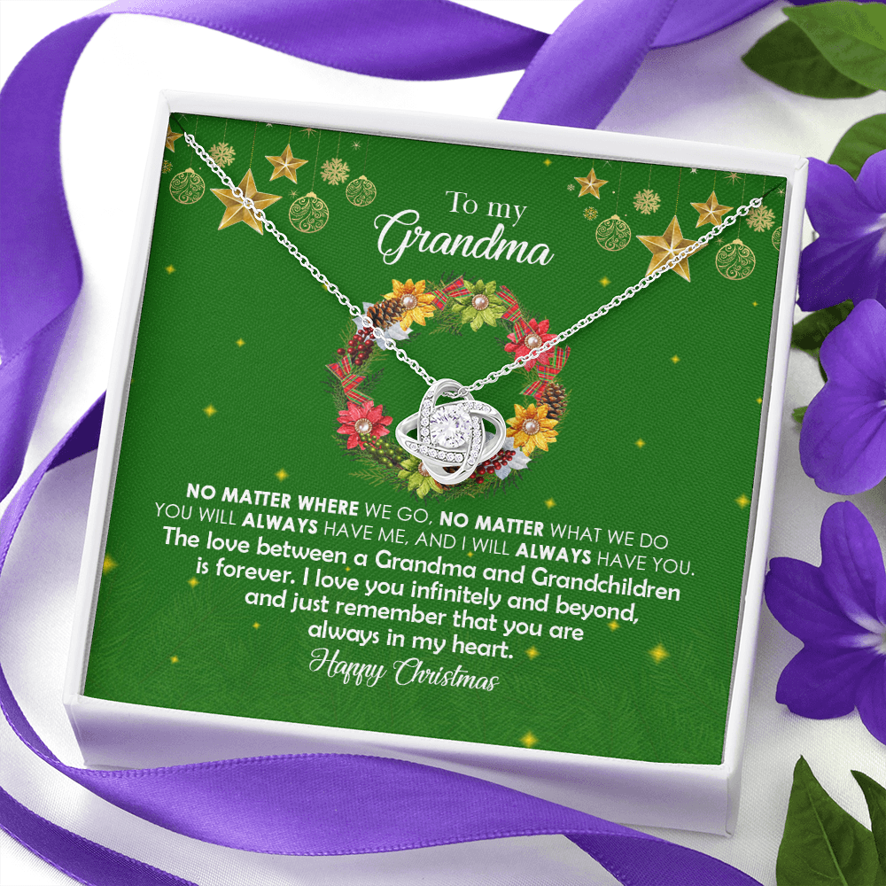 grandma-05 Love Knot Necklaces With Box Card 001