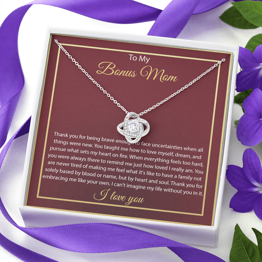 5 Love Knot Necklaces With Box Card 001
