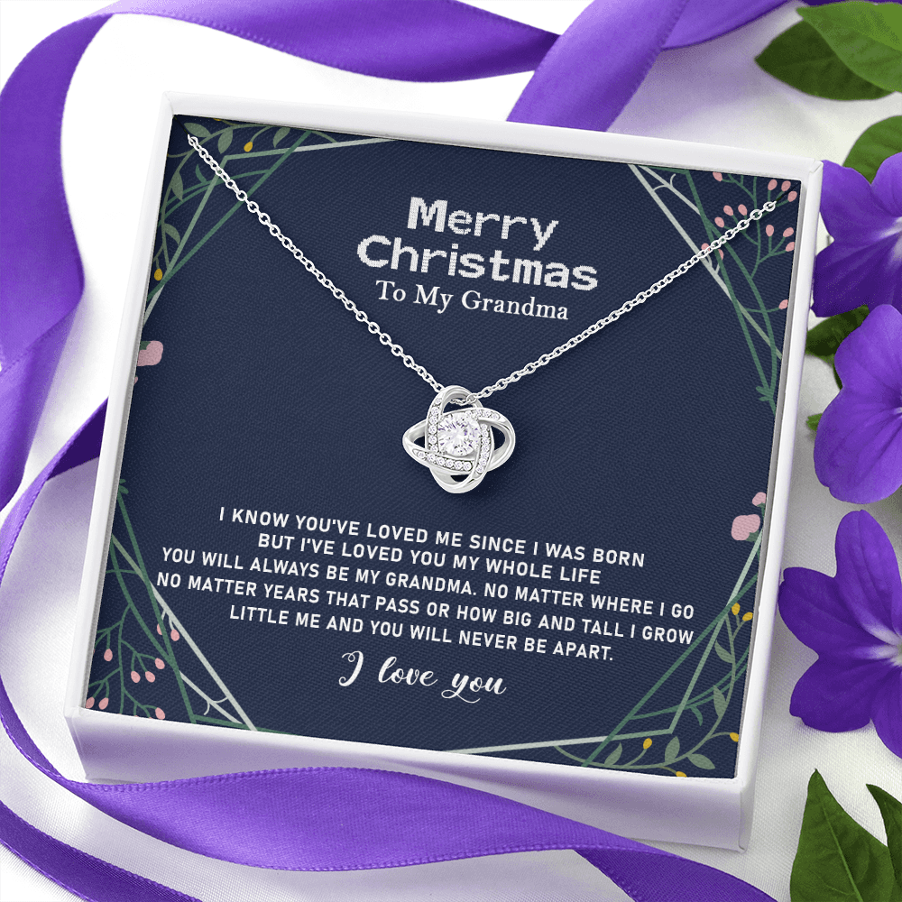 grandma-04 Love Knot Necklaces With Box Card 001