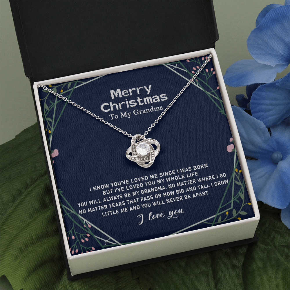 grandma-04 Love Knot Necklaces With Box Card 001