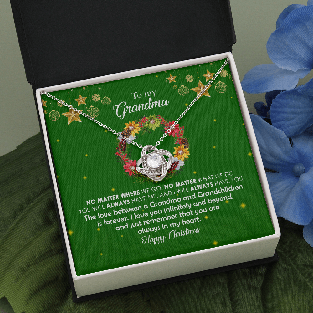 grandma-05 Love Knot Necklaces With Box Card 001