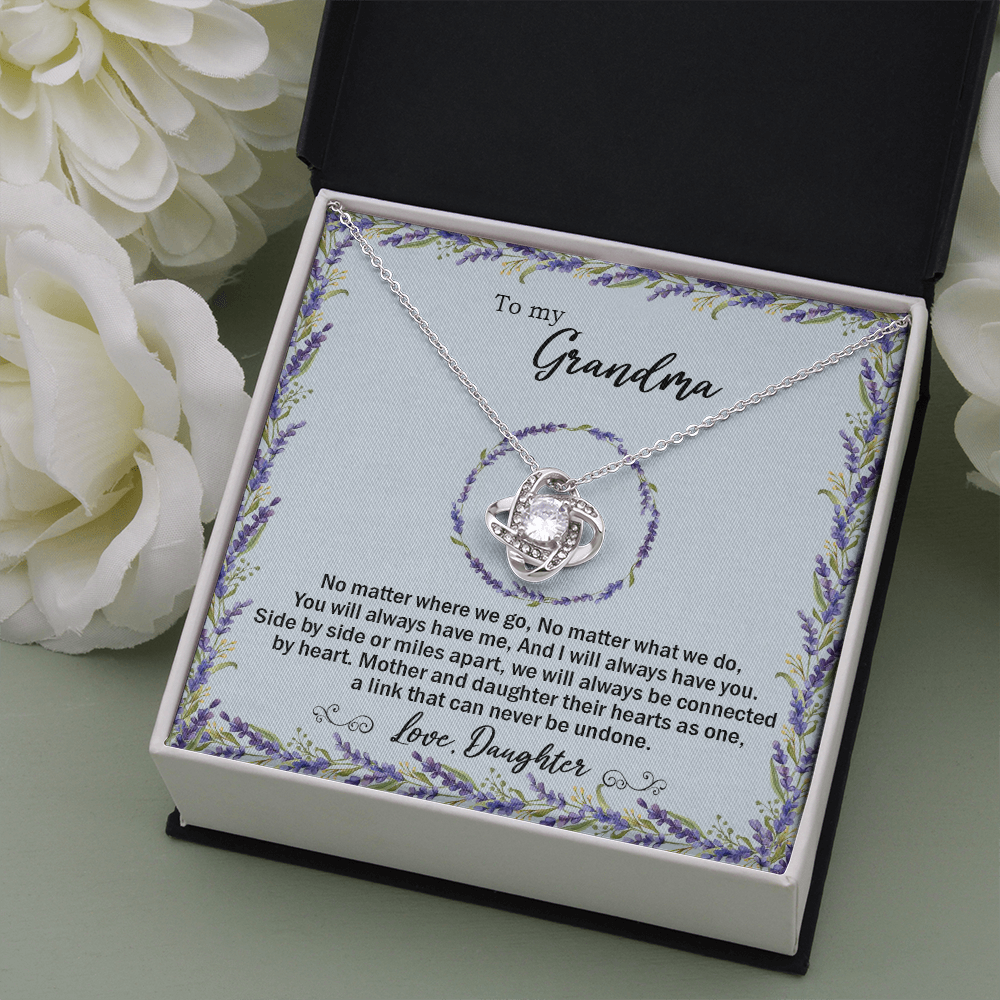 grandma-01 Love Knot Necklaces With Box Card 001