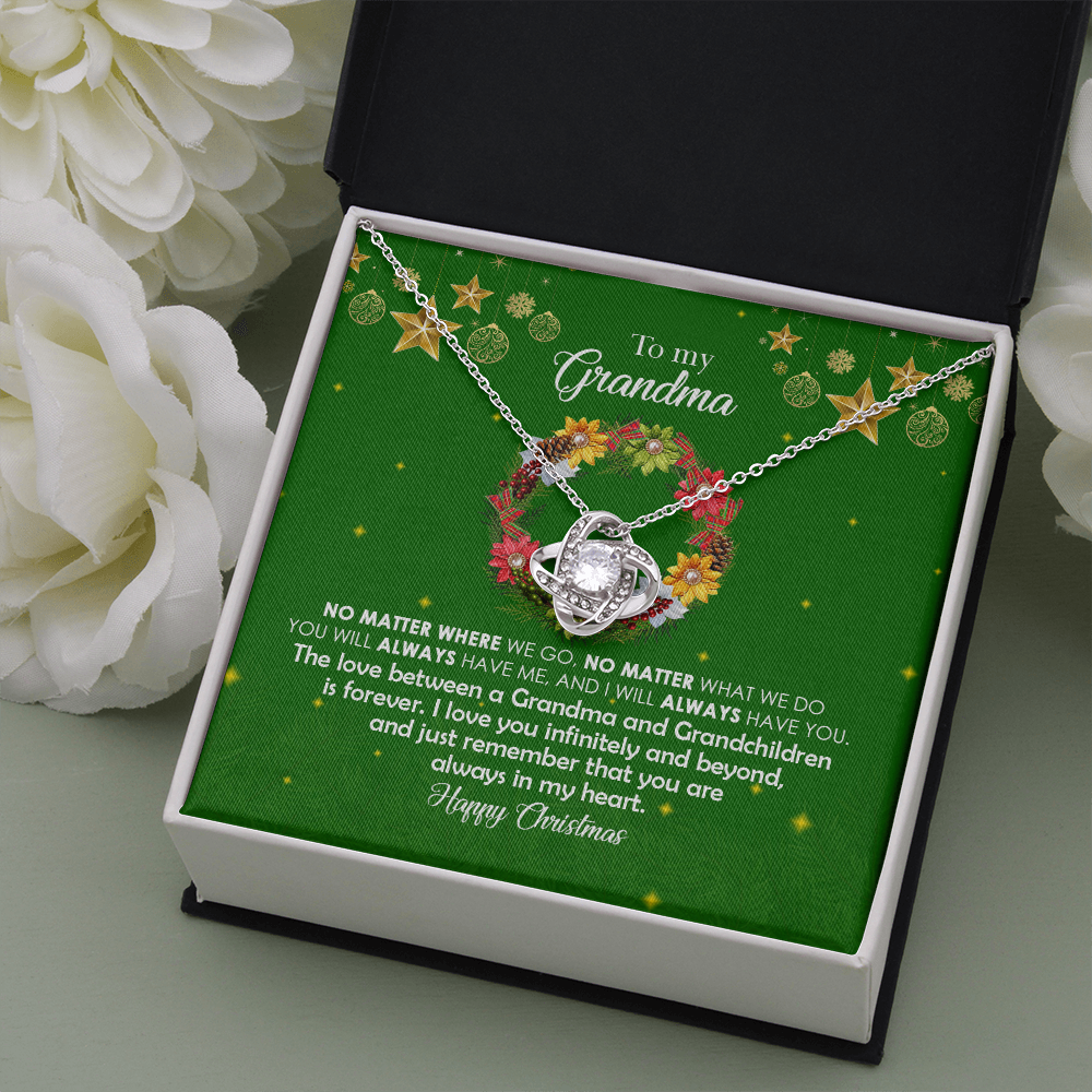 grandma-05 Love Knot Necklaces With Box Card 001
