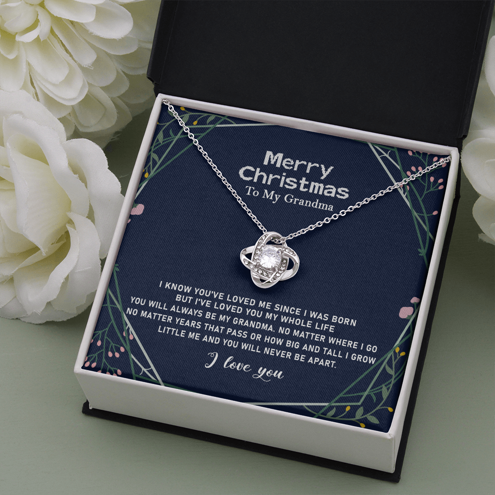 grandma-04 Love Knot Necklaces With Box Card 001