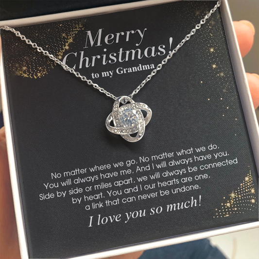 grandma-02 Love Knot Necklaces With Box Card 001