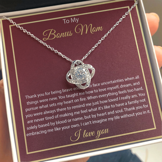 5 Love Knot Necklaces With Box Card 001