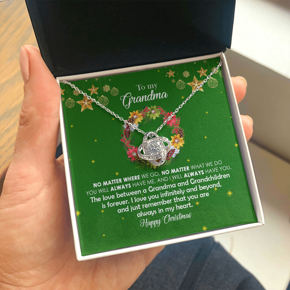 grandma-05 Love Knot Necklaces With Box Card 001