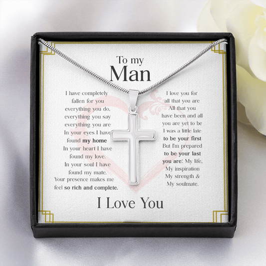 To My Man 1 Stainless Cross