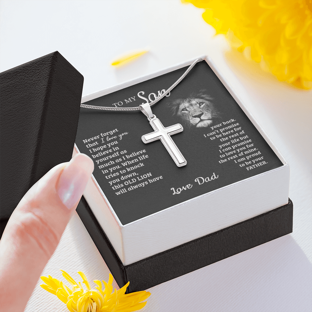 thanhsonlion-03 thanhsonlion-04 Personalized To My Son Gifts From Dad, To My Son, Lion Necklace for Son,  Jewelry Son, Customized Father Son Gifts Love On Birthday Christmas, Anniversary Congratulations Grad, Senior Gift