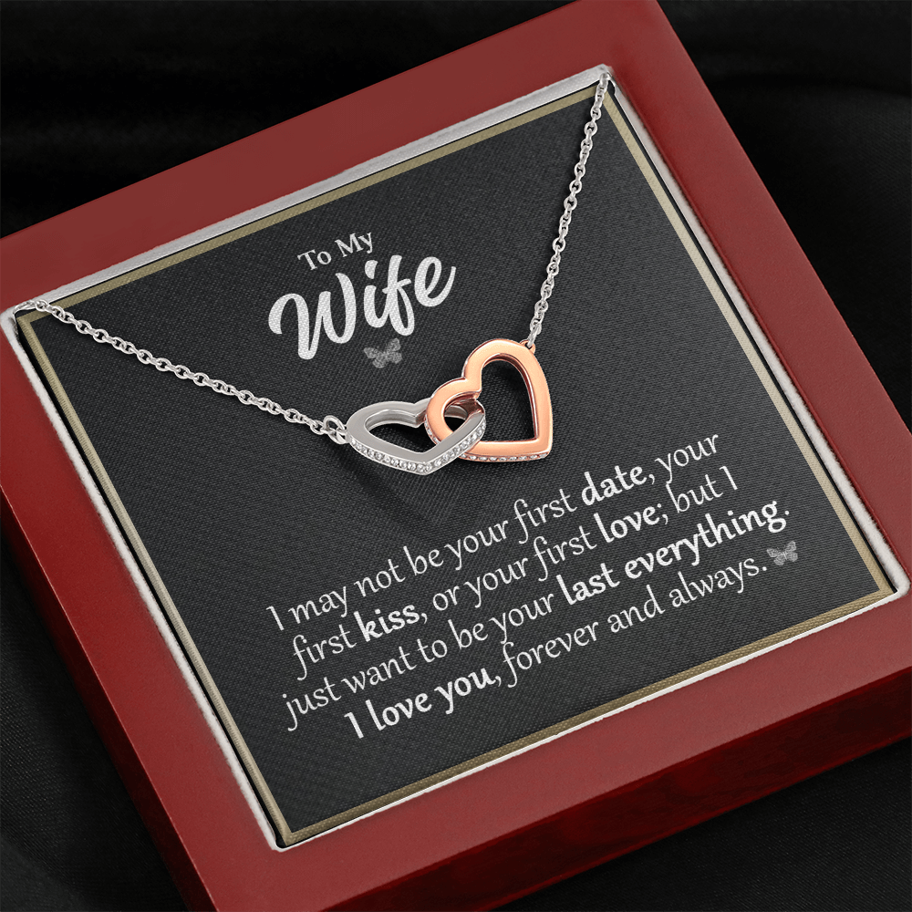 To My wife 3 Mom daughter 2 trai tim necklace