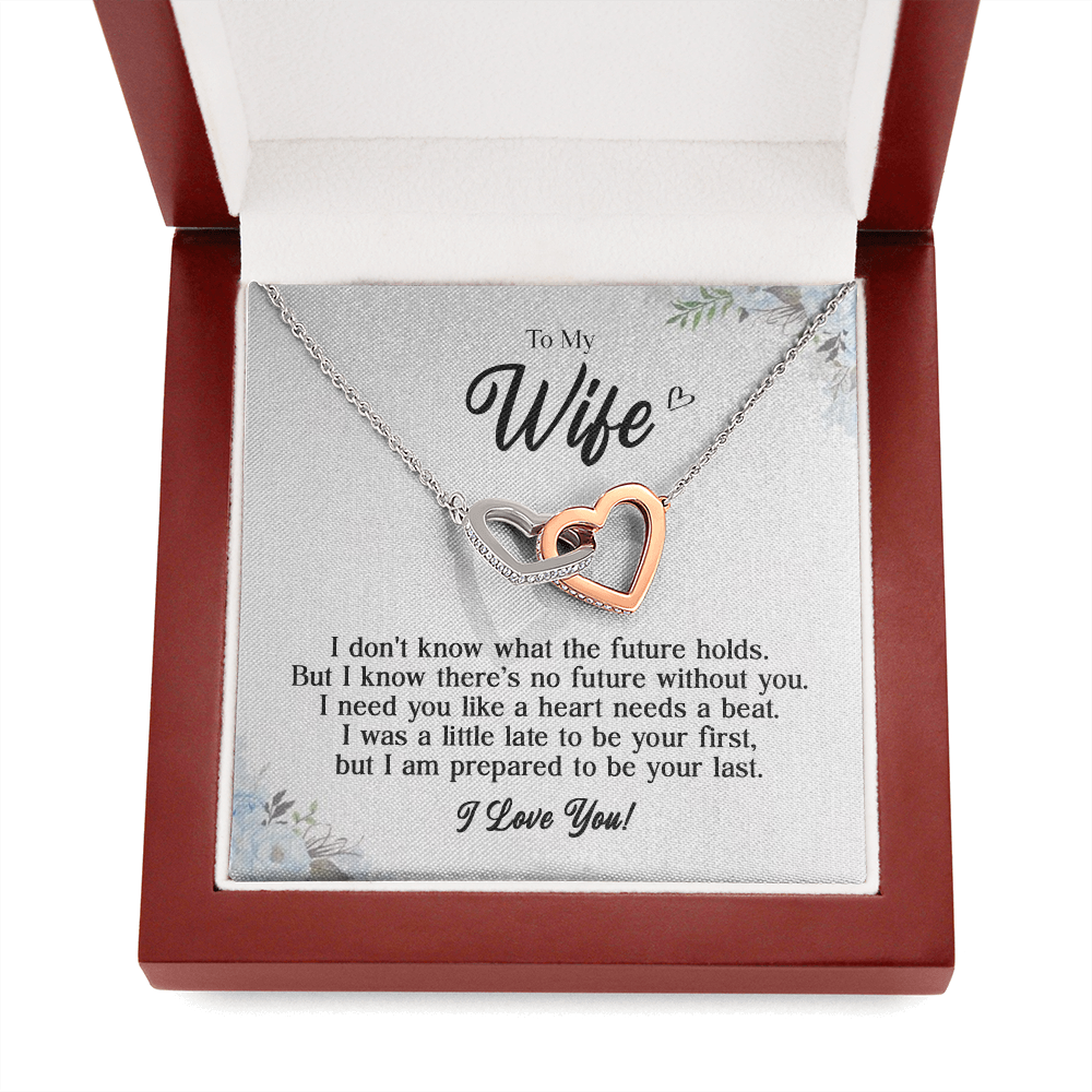 To My Wife 4 Mom daughter 2 trai tim necklace