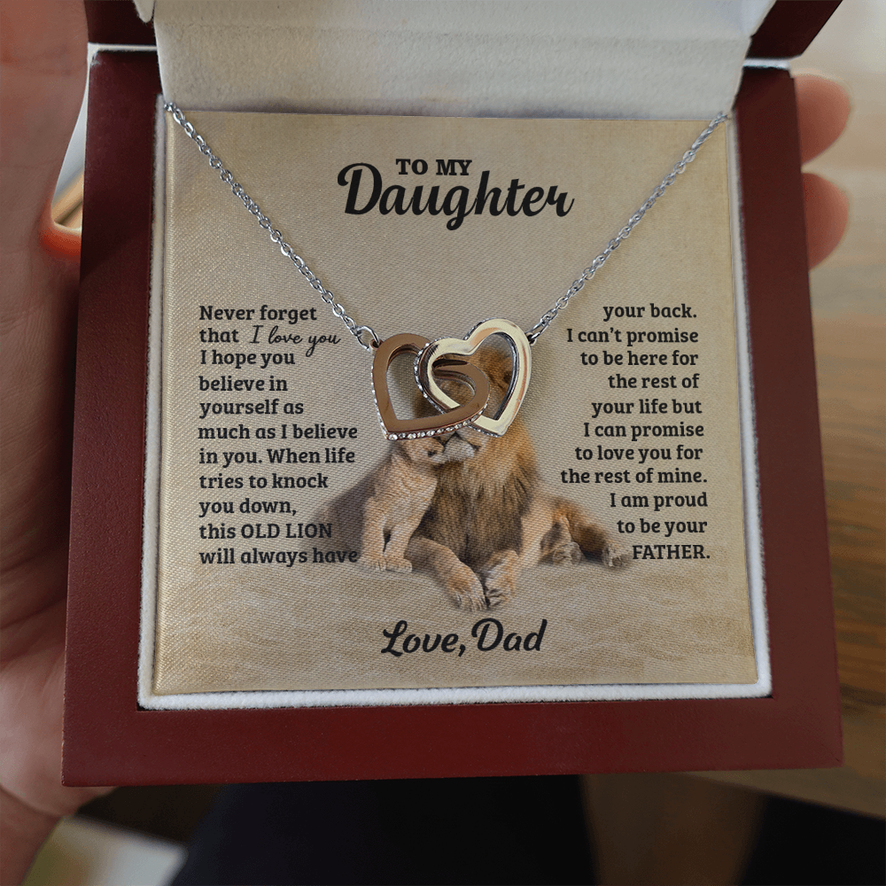 LIONNECKLACE Interlocking Hearts