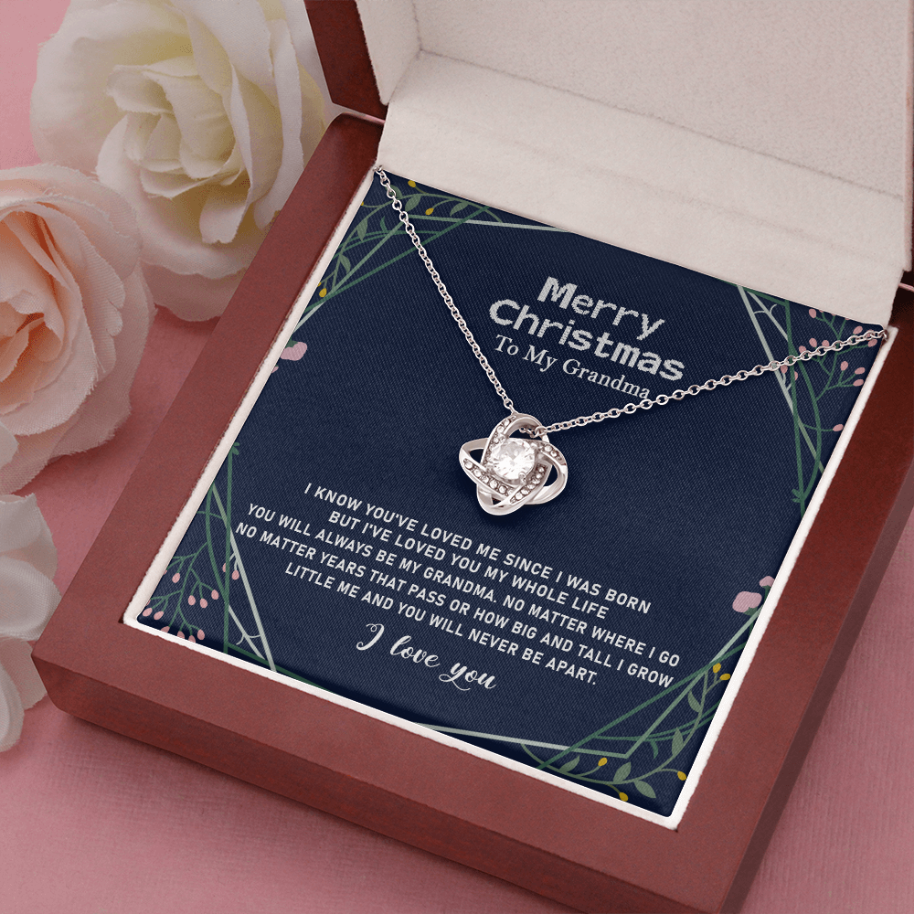 grandma-04 Love Knot Necklaces With Box Card 001