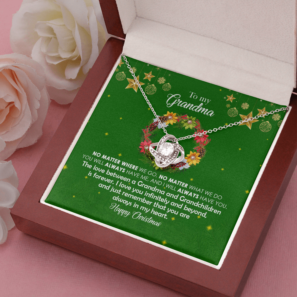grandma-05 Love Knot Necklaces With Box Card 001
