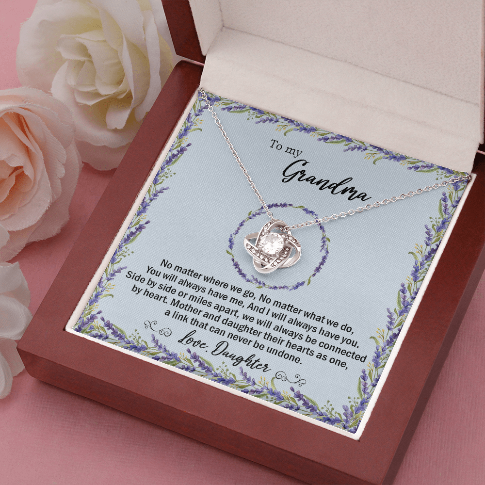 grandma-01 Love Knot Necklaces With Box Card 001