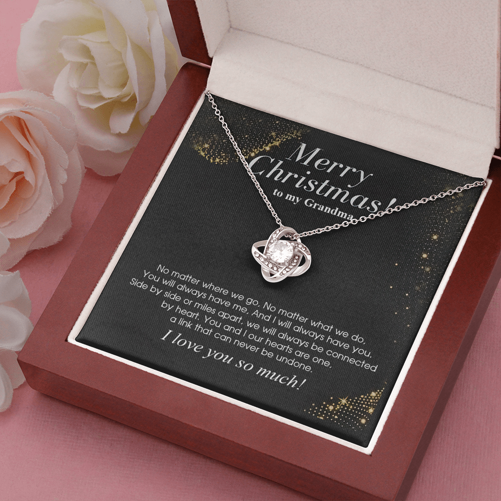 grandma-02 Love Knot Necklaces With Box Card 001