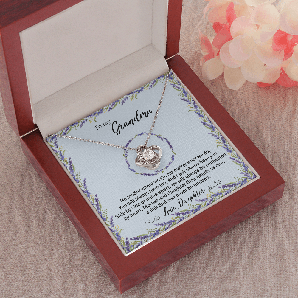 grandma-01 Love Knot Necklaces With Box Card 001