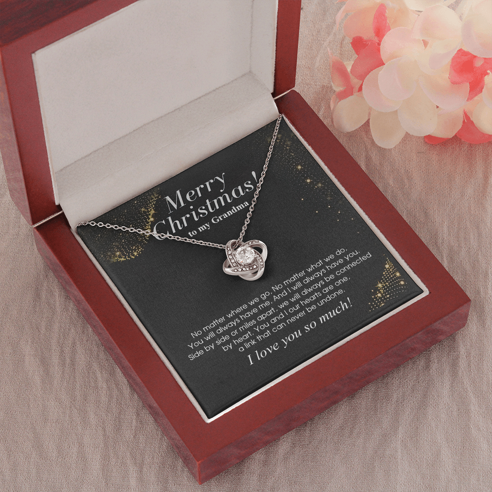 grandma-02 Love Knot Necklaces With Box Card 001
