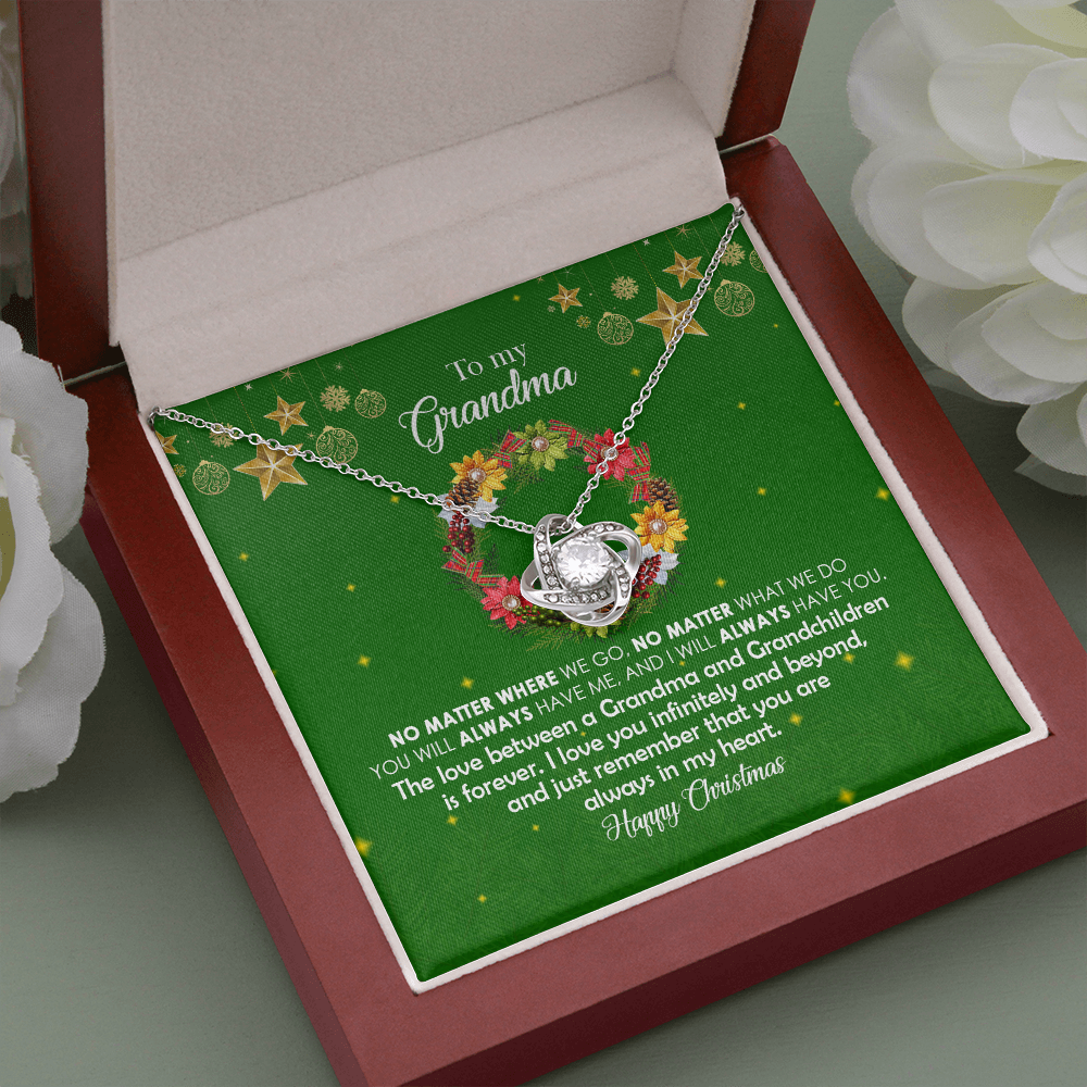 grandma-05 Love Knot Necklaces With Box Card 001