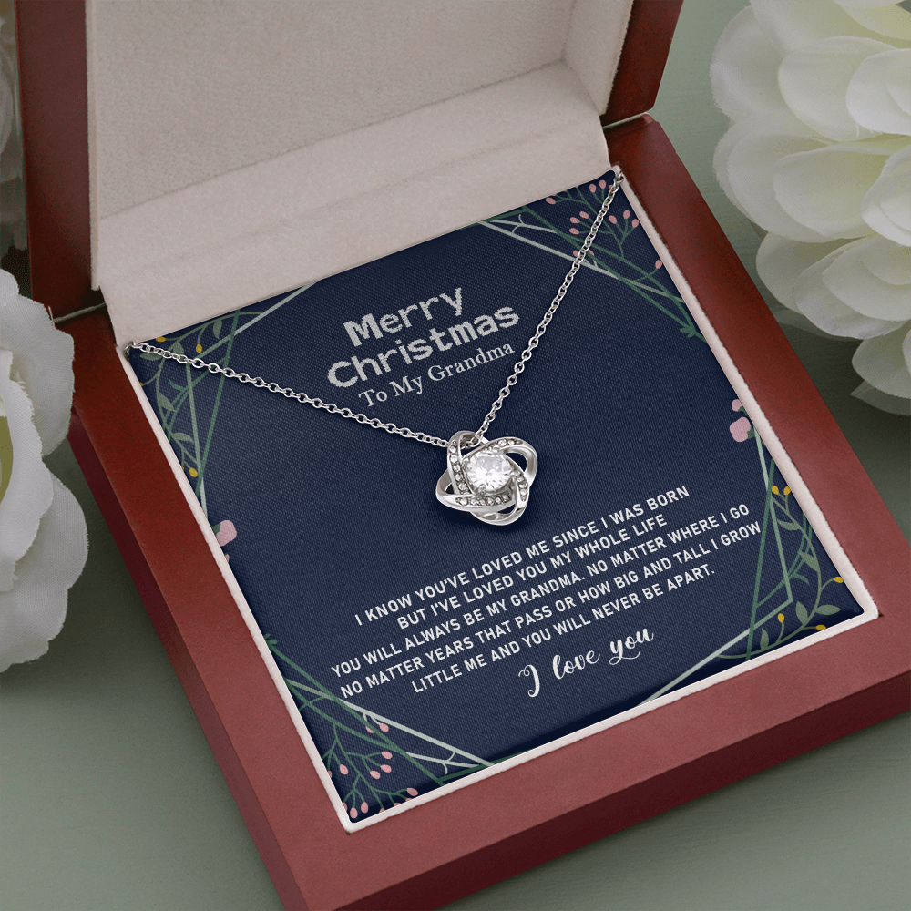 grandma-04 Love Knot Necklaces With Box Card 001
