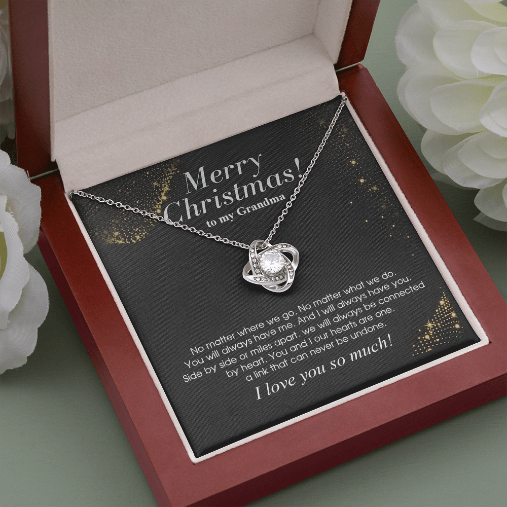 grandma-02 Love Knot Necklaces With Box Card 001