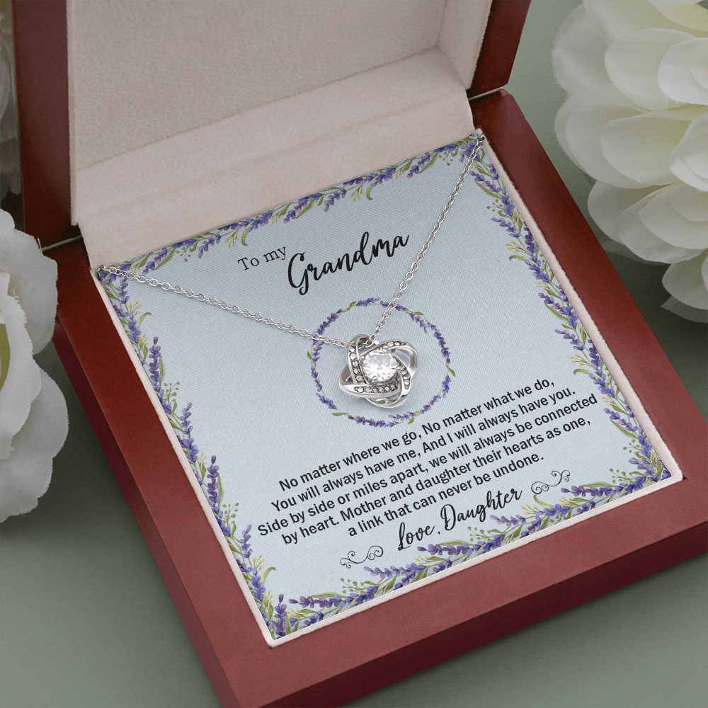 grandma-01 Love Knot Necklaces With Box Card 001