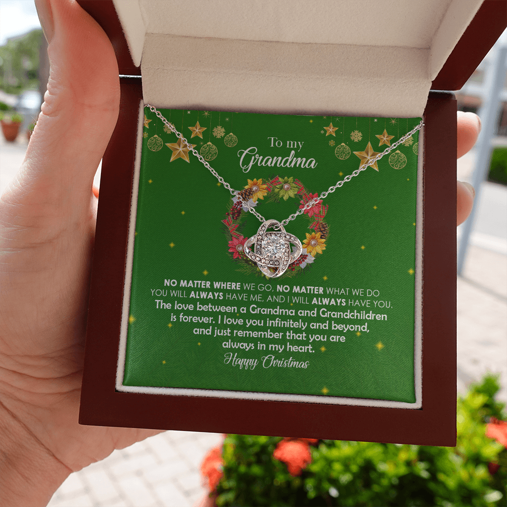 grandma-05 Love Knot Necklaces With Box Card 001