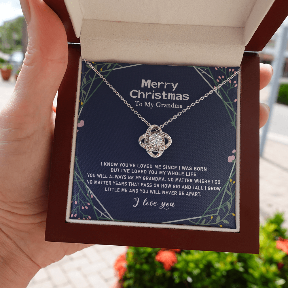 grandma-04 Love Knot Necklaces With Box Card 001
