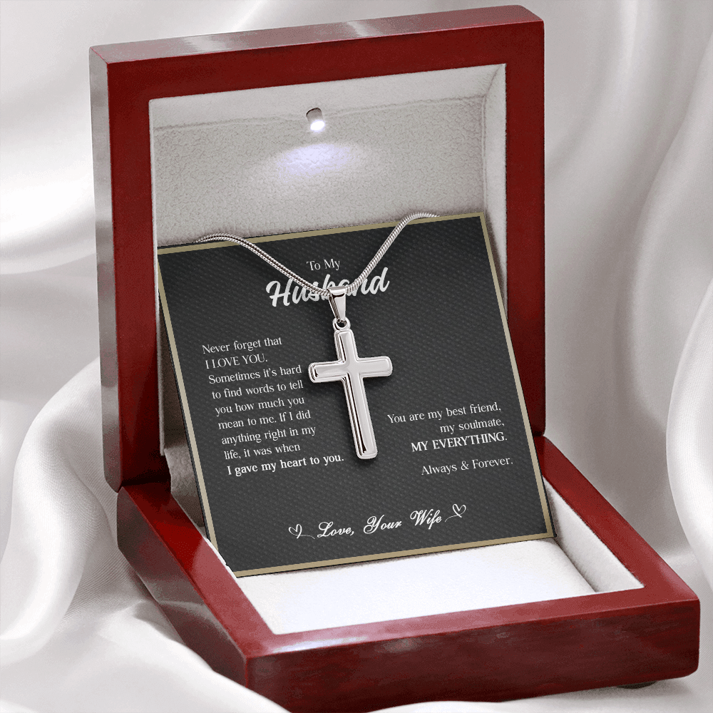 To My Husband Stainless Cross