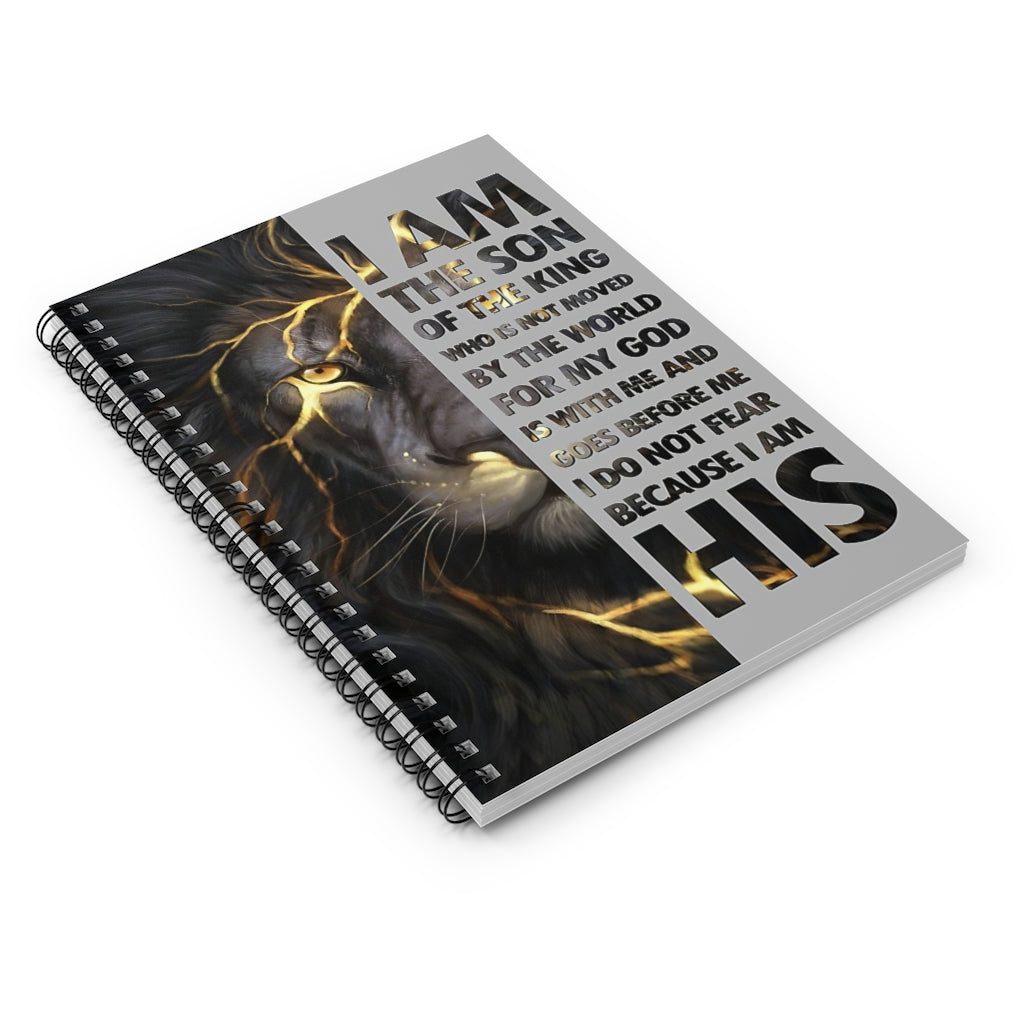 Spiral Notebook I AM THE SON OF THE KING-gigapixel