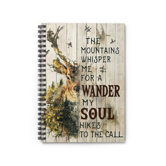 Vigifsana Paper Lined Journal The Mountains Whisper Me for A Wander My Soul Hikes to The Call Spiral Bound Notebook 6X8 for Writing - Gift - Business - Office - Party - School Supplies Job Journal