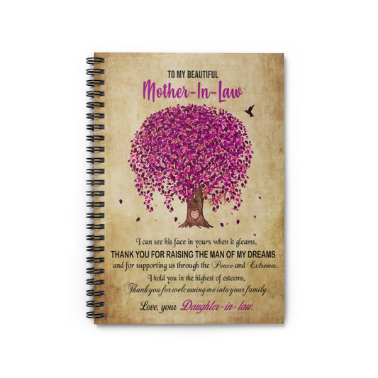 Spiral Notebook TO MY BEAUTIFUL MOTHER-IN-LAW - PRINT POSTER WALL ART HOME DECOR-gigapixel