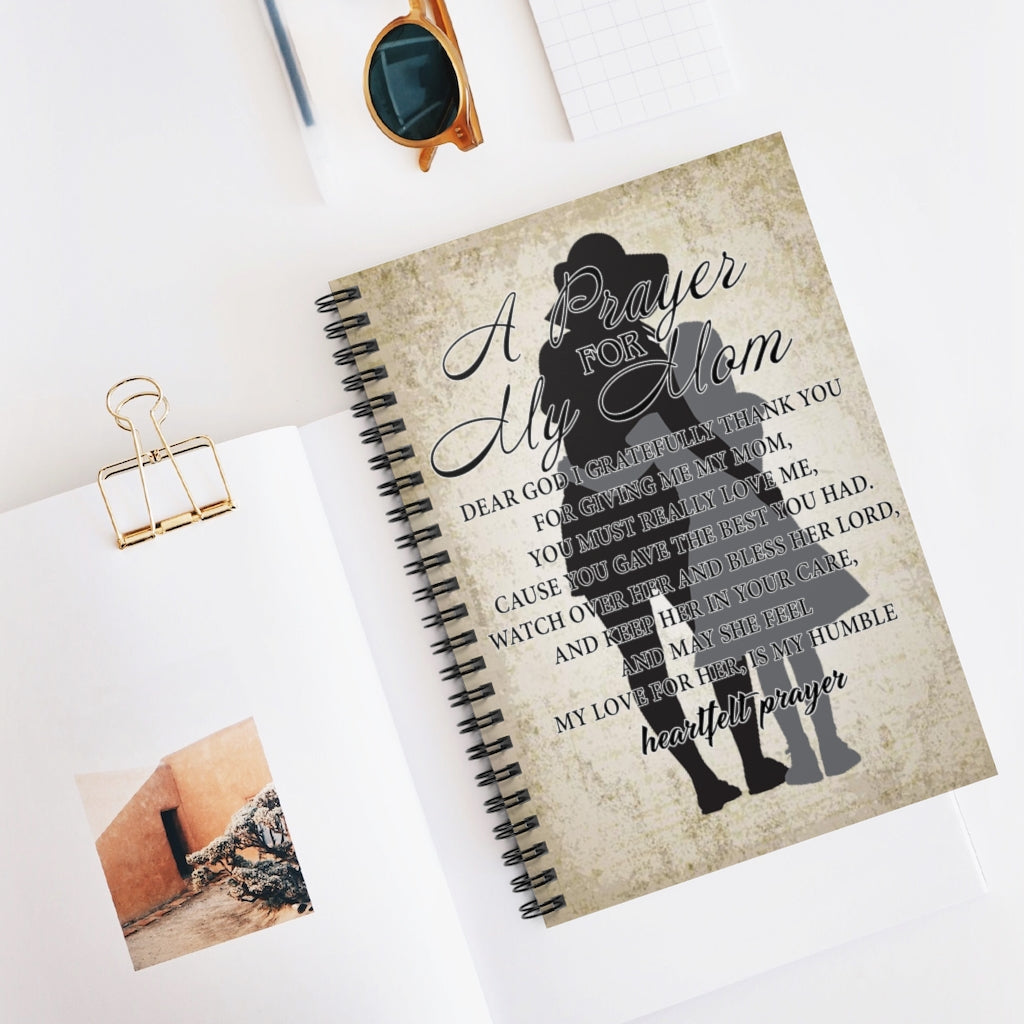 Spiral Notebook - Ruled Line Customized Gifts Notebook to My Son to my Mom A prayer for my mom watch over Her and Bless her Lord
