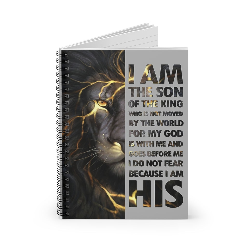 Spiral Notebook I AM THE SON OF THE KING-gigapixel