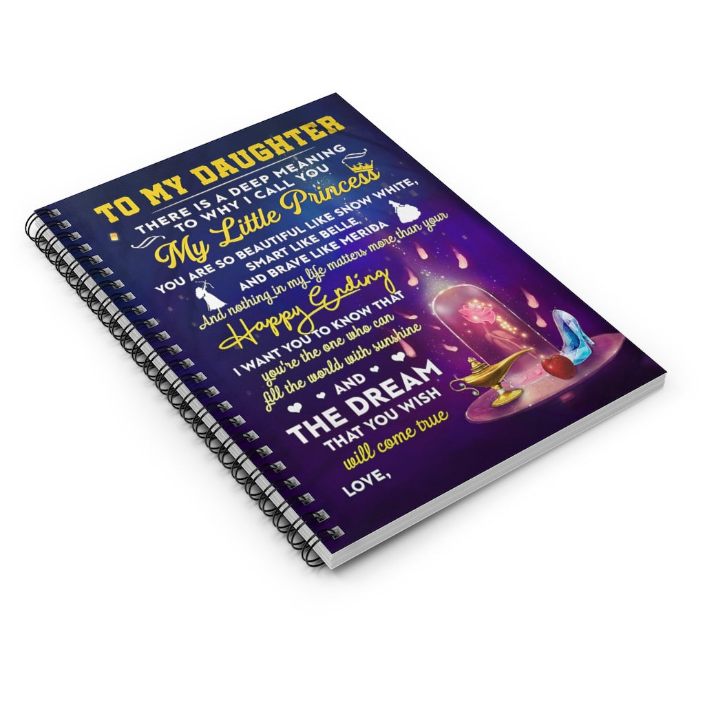 Spiral Notebook BLANKET TO MY DAUGHTER MY LITTLER PRINCESS I LOVE YOU-gigapixel