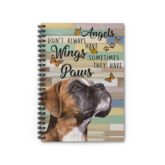 Spiral Notebook Angels don't always have wings sometimes they have Paws Stationery Gift, Personalised Notebook