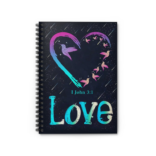 Spiral Notebook - Ruled Line Love John 3 1 Hummingbird 118 Sheets Gift Ideas  Home School Supplies for College Students Subject Notebooks Baby Journal  Keepsake Spiral Notebook