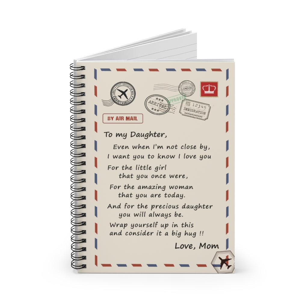 Spiral Notebook - Ruled Line Customized Letter To amazing Daughter- Gifts With Gift Funny For My Family