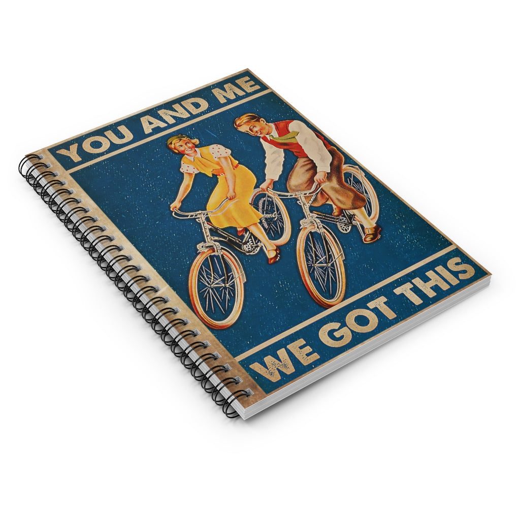 Spiral Notebook You And Me We Got This Cycling Home School Supplies for College Students Subject Notebooks Baby Journal  Keepsake Spiral Notebook