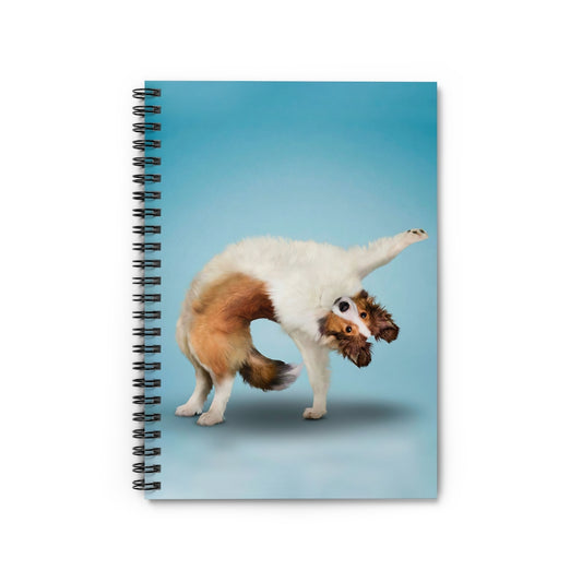 Spiral Notebook Yoga Pose Shetland Sheepdog For Office, Students, School Supplies Writing Notebook 118 Pages