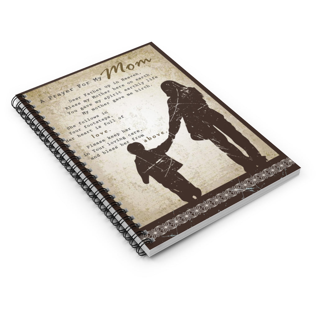 A Pray For My Mom Dear Father up in Heaven Personalised Gift, Stationery Gift, Personalised Notebook