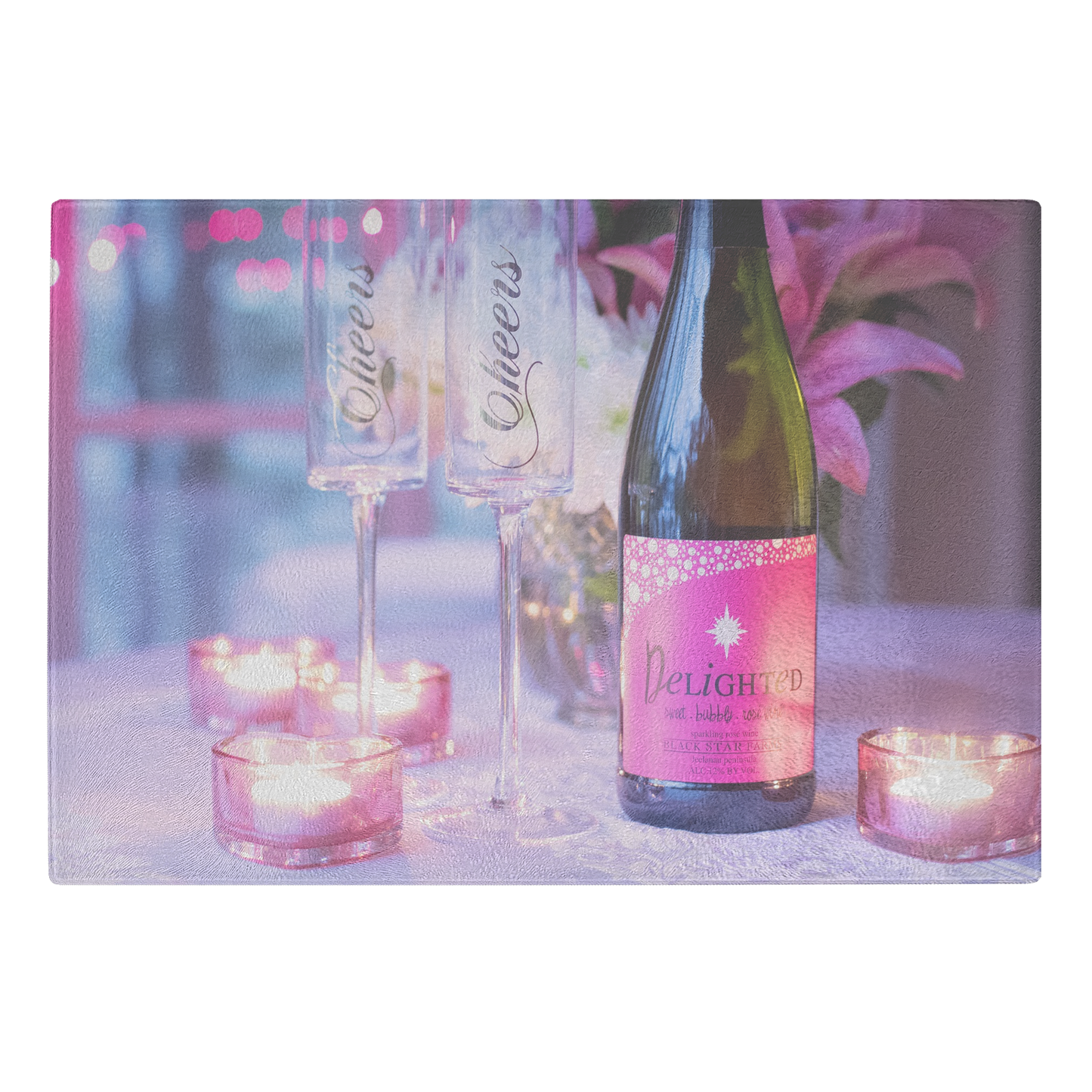 candles and wine