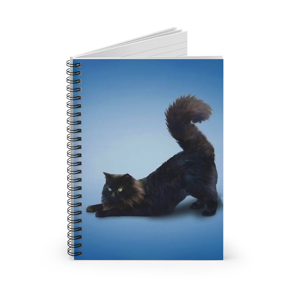 Spiral Notebook Yoga Pose Maine Coon School Smart Spiral Subject College Ruled Notebook Friendly Notebook Awesome Happy Birthday Gift