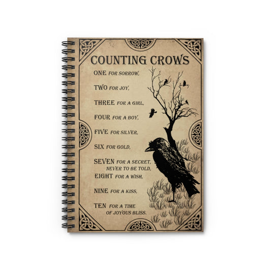 Customized notebook Counting Crows Family Friend Gift Unisex Home On Birthday, Christmas Spiral Notebook - Ruled Line