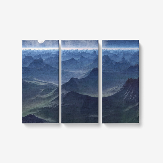 mountain and moon