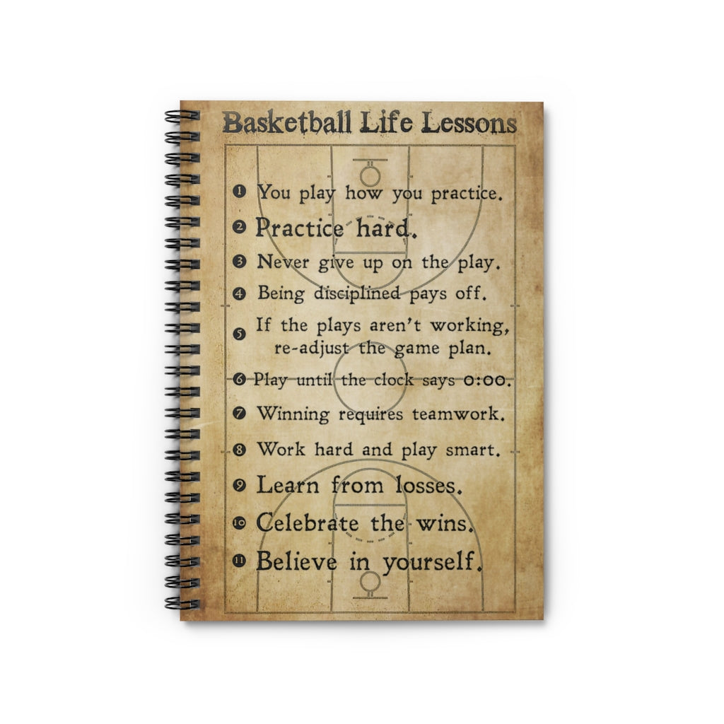 Spiral Notebook BASKETBALL LIFE LESSONS BEST GIFT FOR BASKETBALL LOVERS-gigapixel