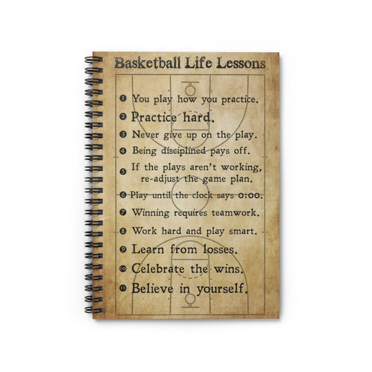 Spiral Notebook BASKETBALL LIFE LESSONS BEST GIFT FOR BASKETBALL LOVERS-gigapixel