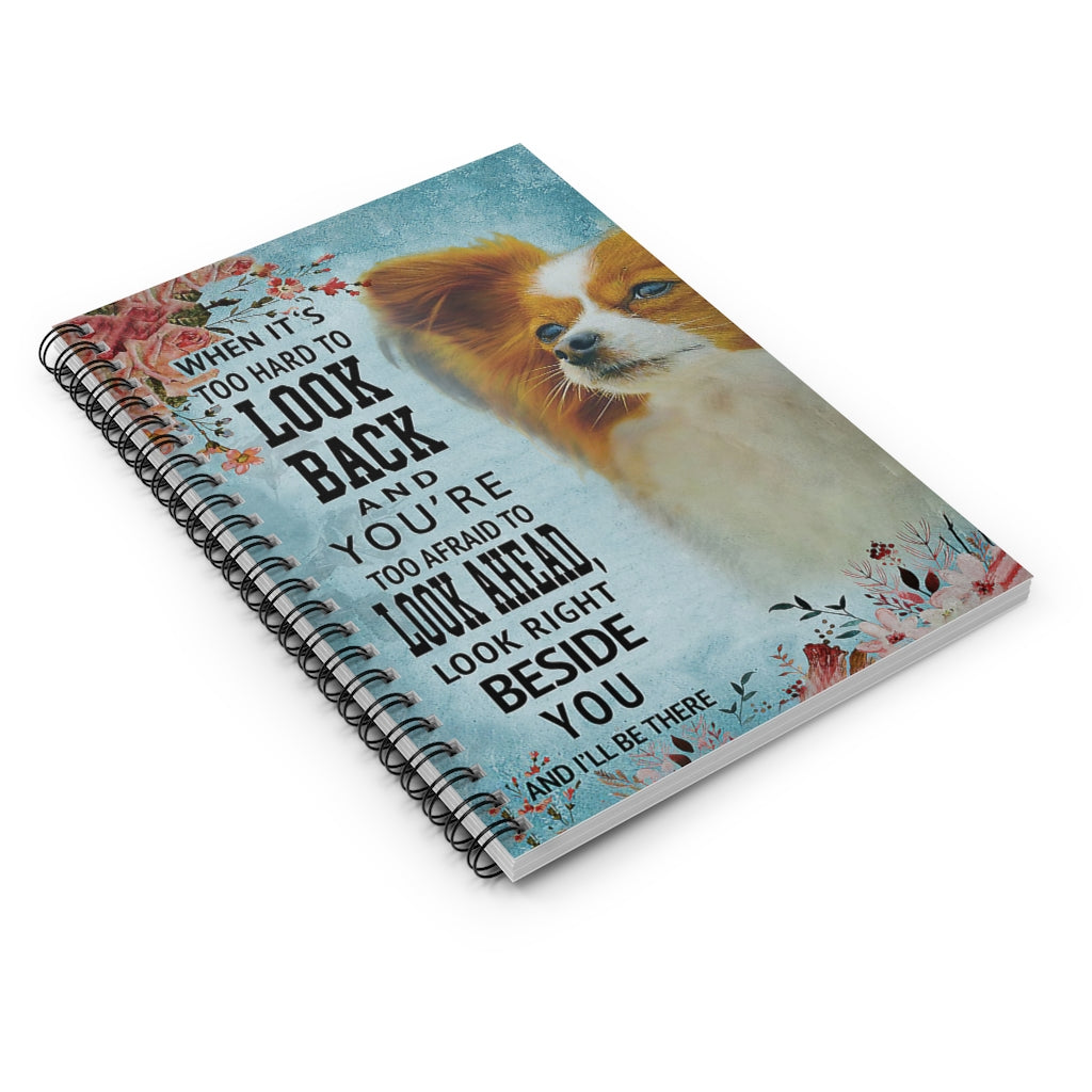 Vigifsana Composition Notebooks Papillon Look Right Beside You and I’Ll Be There Spiral Notebook for Office, Students, School Supplies Makes A Great Gift Job Journal