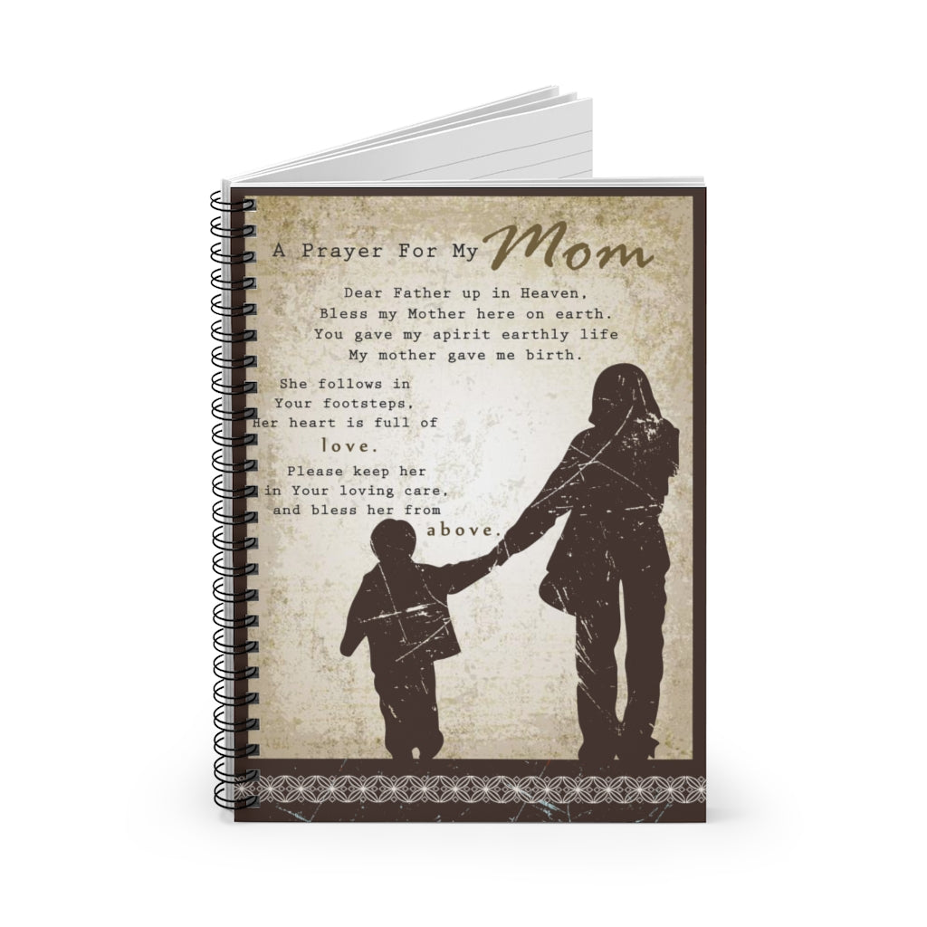 A Pray For My Mom Dear Father up in Heaven Personalised Gift, Stationery Gift, Personalised Notebook